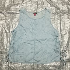 👙Vince Camuto tencel denim tank with side ties